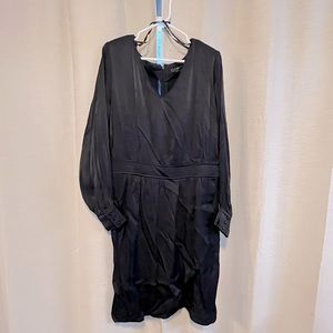 Black cocktail dress, long sleeve